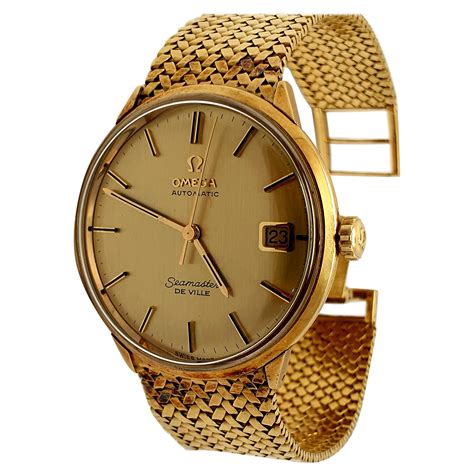 omega 18 carat gold watch|vintage 18k gold omega watches.